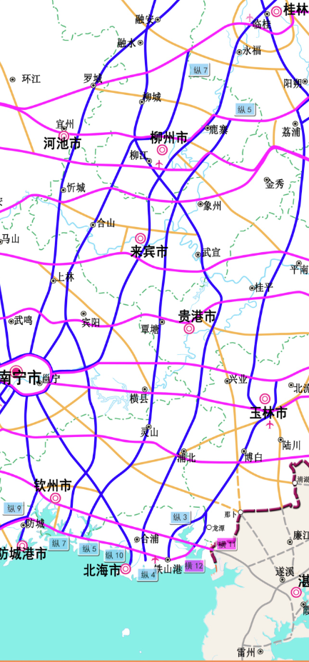 钦州市最新公路规划图,广西钦州2020公路规划图