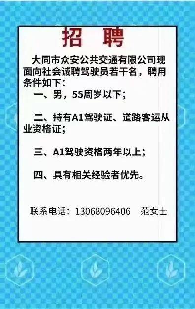 太和县驾驶员最新招聘,太和县商贸公司招驾驶员